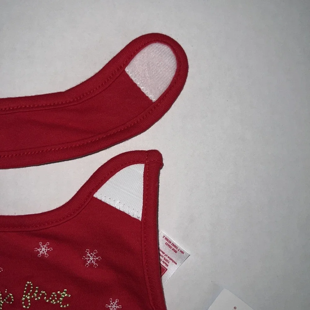 NWT Carters Baby wiggle in Bodysuit &‎ My First Christmas Bib Gift Set 3 Months